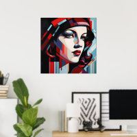 Elegant lady Art Deco lovers