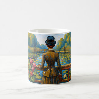 Elegant Lady at the Lily River Coffee Mug