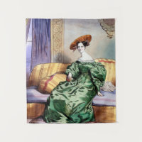 Elegant Lady in Green Gown - Victorian Art Print