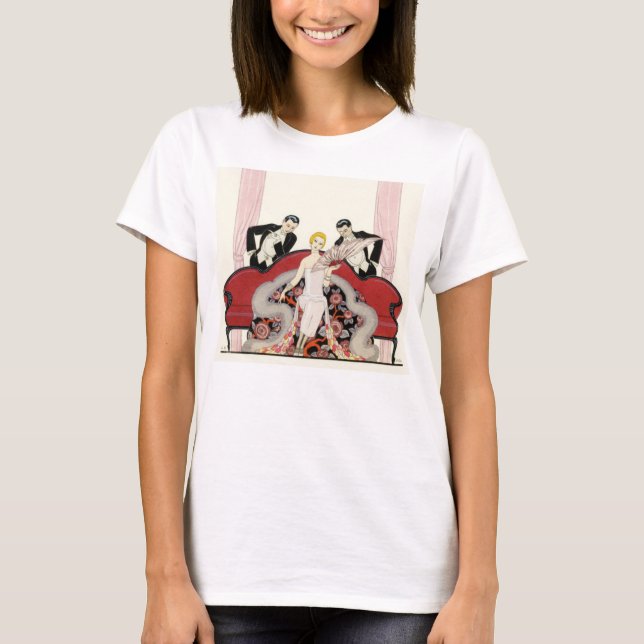 Elegant Lady in Paris Art Deco T-shirt (Front)