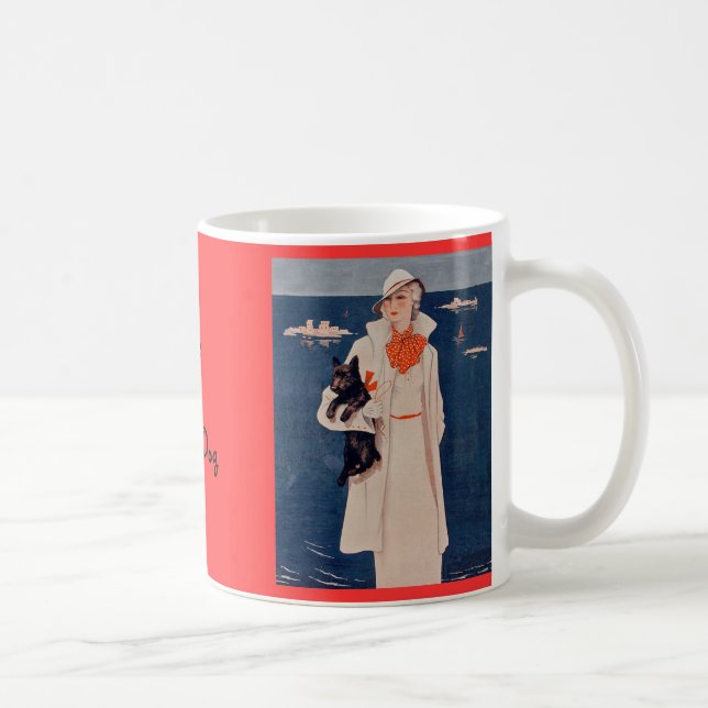 Elegant Lady Love My Scotty Dog Mug (Right)