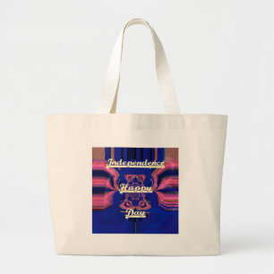 Elegant Lady Portrait: A Colourful Artwork Large Tote Bag