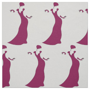 Elegant lady sillouette fabric