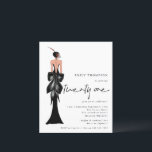 Elegant Lady Trendy Script 21st Birthday Invite<br><div class="desc">Elegant Lady Trendy Script 21st Birthday Party. A budget price SMALLER 4.5” x 5.6” alternative. Available in a SEMI GLOSS 110 lb CARD STOCK which is the default option (recommended for invitations, similar to the thickness of a postcard), OR a SATIN FINISH 80 lb THINNER PAPER STOCK (ideal for enclosures)....</div>