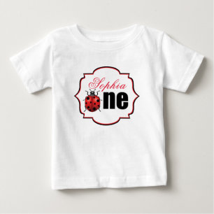 Elegant Ladybug Personalised Baby T-Shirt