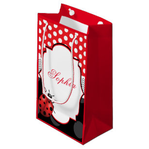 Elegant Ladybug Personalised Small Gift Bag