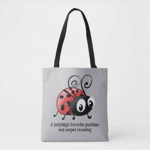 Elegant Ladybug Silhouette Tote - Favorite Pastime Bag
