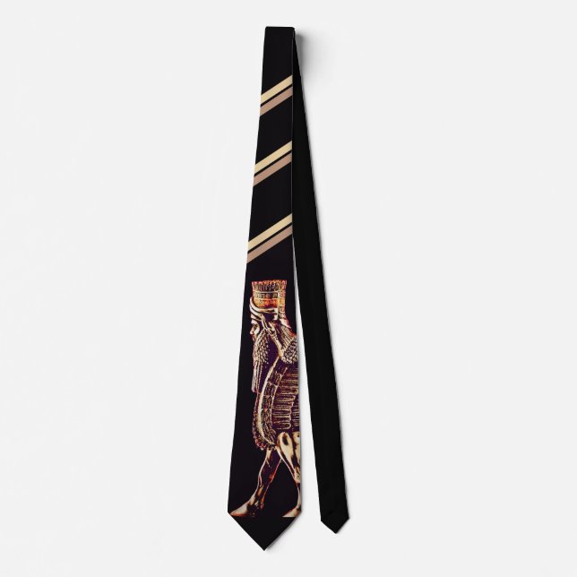 Elegant Lamassu Design Neck Tie (Front)