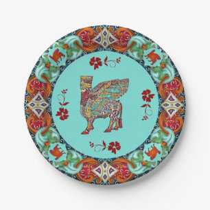Elegant Lamassu Paper Plate