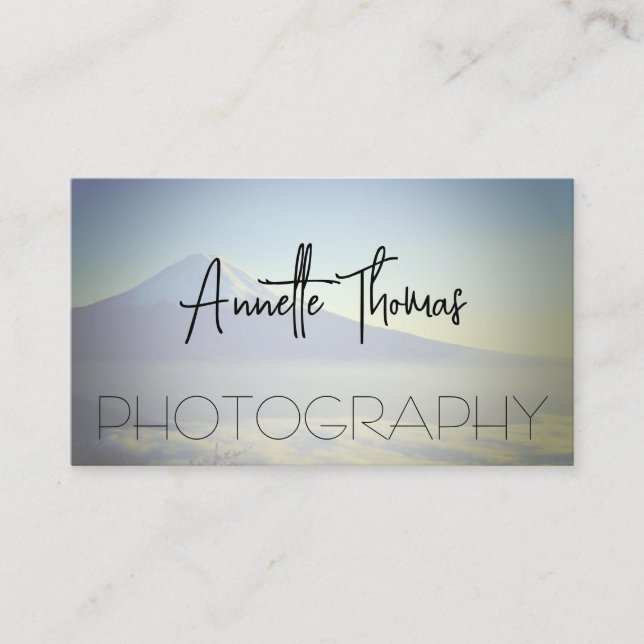 Elegant landscape mountain professional business card (Front)