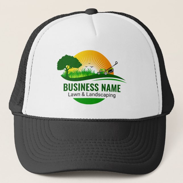 Elegant Landscaping Gardening Services Trucker Hat (Front)