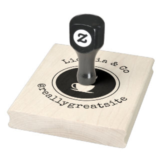 Elegant Large Custom Simple Business Logo Rubber Stamp
