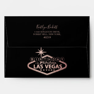 Elegant Las Vegas Birthday Envelope