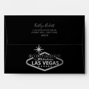 Elegant Las Vegas Birthday Envelope