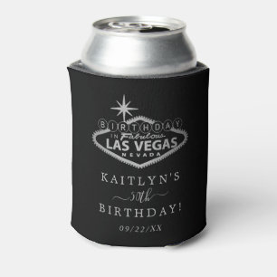 Elegant Las Vegas Birthday Party Favour Can Cooler
