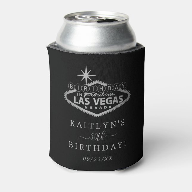 Elegant Las Vegas Birthday Party Favour Can Cooler (Can Back)