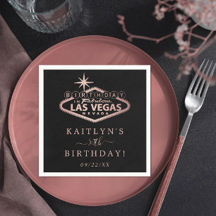 Elegant Las Vegas Birthday Party Napkin