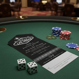 Elegant Las Vegas Destination Wedding All In One Invitation