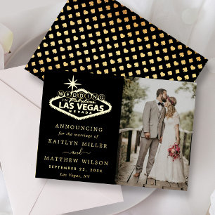 Elegant Las Vegas Destination Wedding Announcement