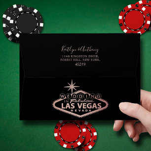 Elegant Las Vegas Destination Wedding Envelope