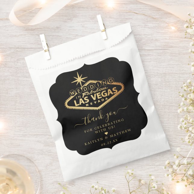 Elegant Las Vegas Destination Wedding Favour Bag (Clipped)