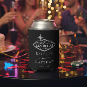 Elegant Las Vegas Destination Wedding Favour Can Cooler