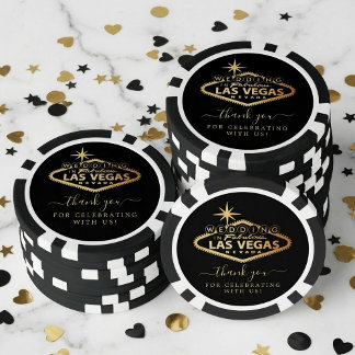 Elegant Las Vegas Destination Wedding Favour Poker Chips