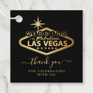 Elegant Las Vegas Destination Wedding Favour Tags