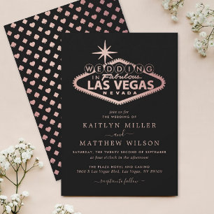 Elegant Las Vegas Destination Wedding Invitation