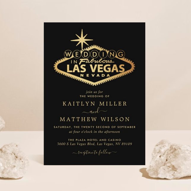 Elegant Las Vegas Destination Wedding Invitation (Creator Uploaded)