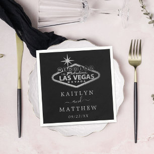 Elegant Las Vegas Destination Wedding Napkin