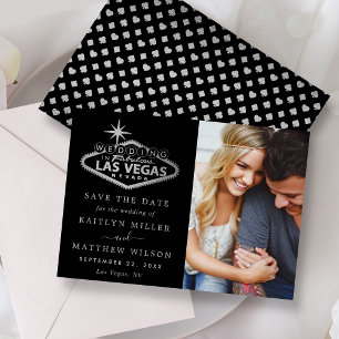 Elegant Las Vegas Destination Wedding Photo Save The Date