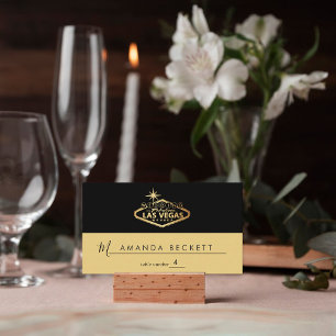 Elegant Las Vegas Destination Wedding Place Card