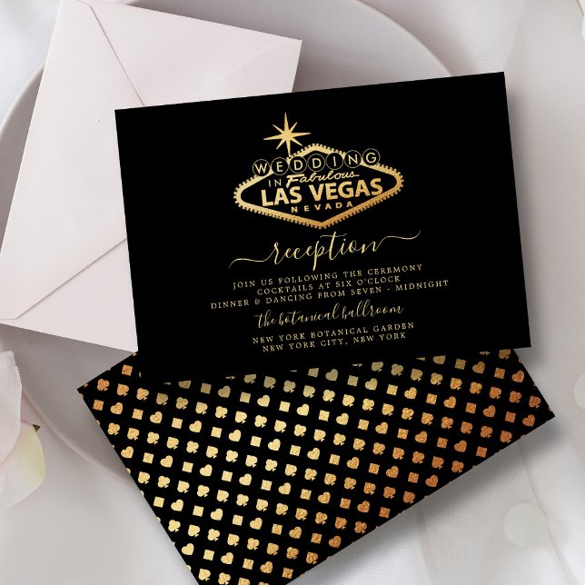 Elegant Las Vegas Destination Wedding Reception Enclosure Card (Creator Uploaded)