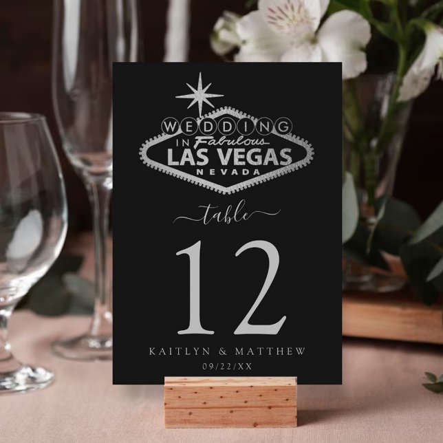 Elegant Las Vegas Destination Wedding Table Number (Creator Uploaded)