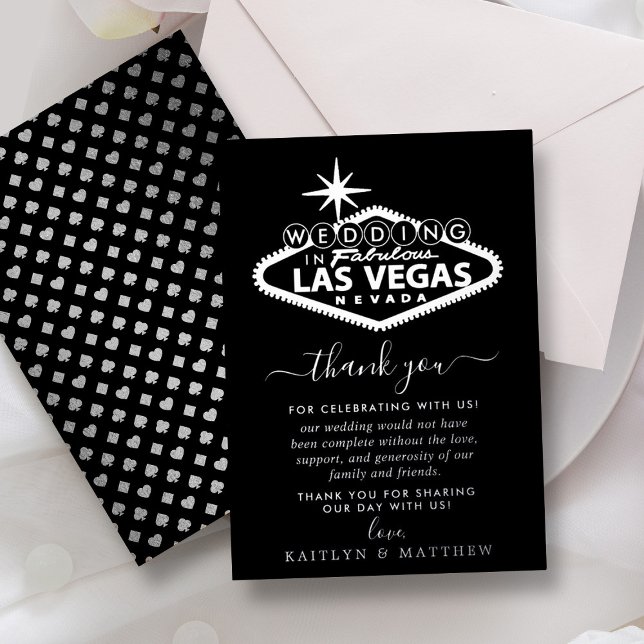 Elegant Las Vegas Destination Wedding Thank You (Creator Uploaded)