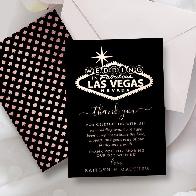 Elegant Las Vegas Destination Wedding Thank You (Creator Uploaded)