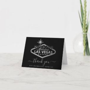 Elegant Las Vegas Destination Wedding Thank You Card