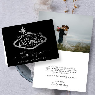 Elegant Las Vegas Destination Wedding Thank You Card
