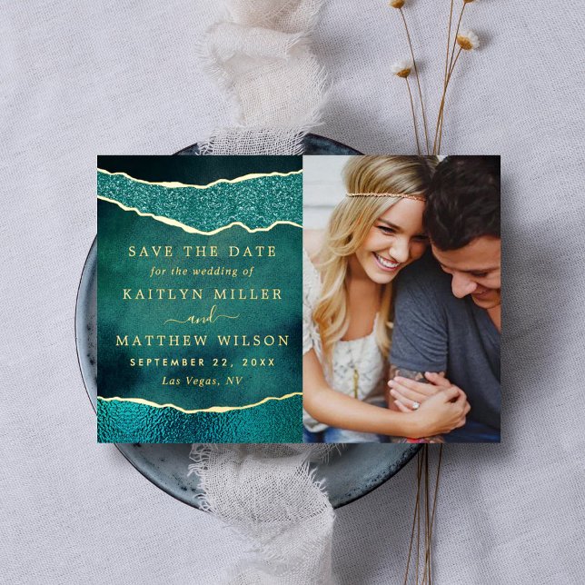 Elegant Las Vegas Wedding Photo Save The Date Real (Creator Uploaded)