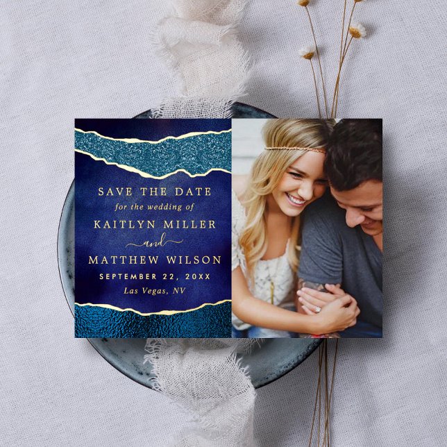 Elegant Las Vegas Wedding Photo Save The Date Real (Creator Uploaded)