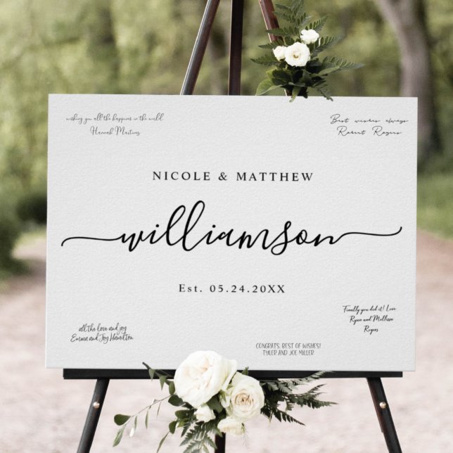 Elegant Last Name Sign Around Wedding Board (Creator Uploaded)
