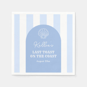 Elegant Last Toast On The Coast Bachelorette Party Napkin