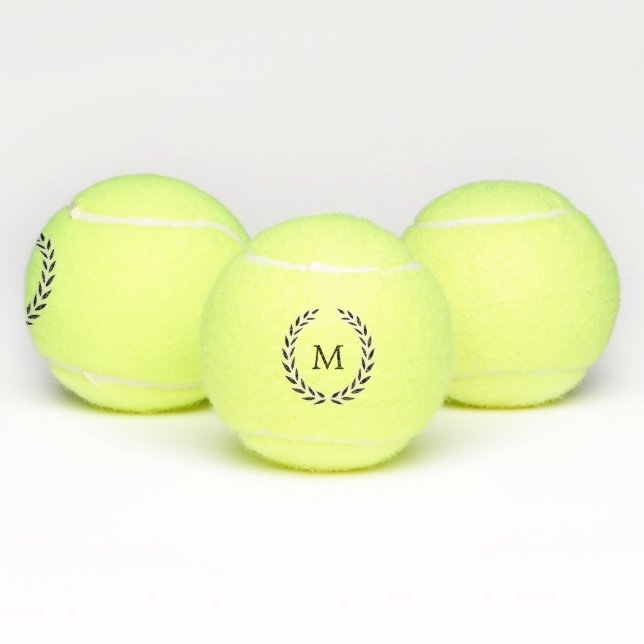 Elegant Laurel Wreath with Monogram Tennis Balls (Multi)