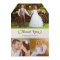 Elegant Laurels Wedding Thank You Photo Flat Card