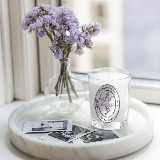 Elegant Lavander Flowers Label  (Creator Uploaded)