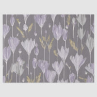 Elegant Lavendar White Boho Wildflower Floral