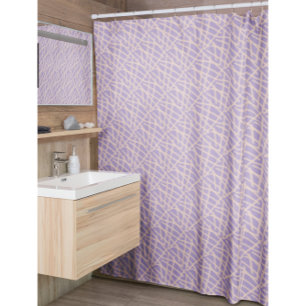 Elegant Lavender Abstract Shower Curtain