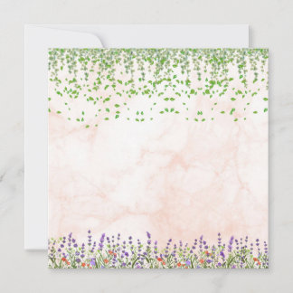 Elegant Lavender and Vine Blank Greeting Card with