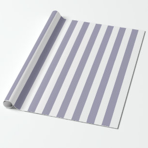 Elegant Lavender and White Striped Pattern Wrapping Paper